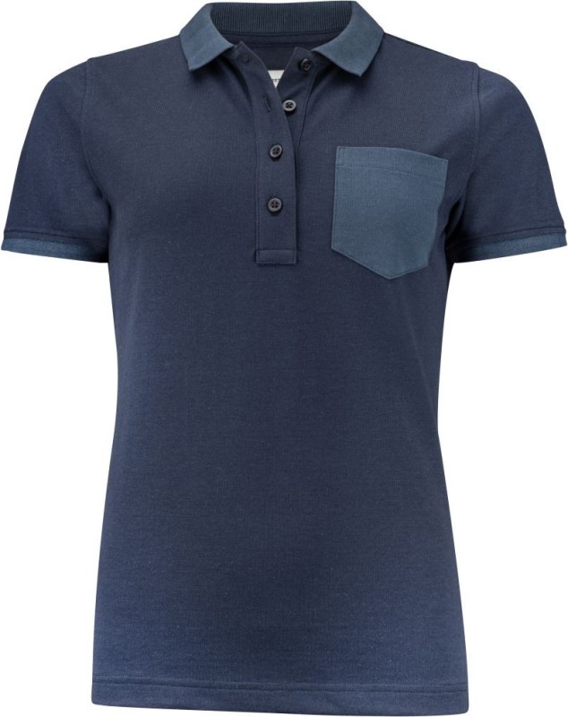 James Harvest Pinedale Polo Women Dámské piqué polo z těžké bavlny "Two-Tone" 62.5039 navy
