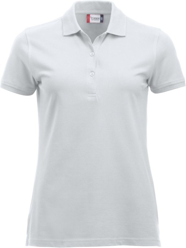 Clique Classic Marion S/S Dámské piqué polo z těžké bavlny 67.8246 white