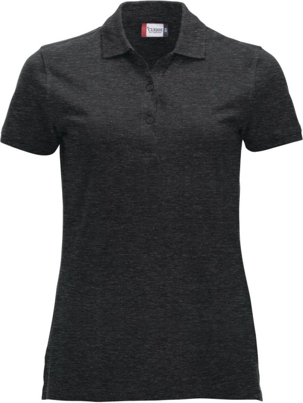 Clique Classic Marion S/S Dámské piqué polo z těžké bavlny 67.8246 anthracite melange