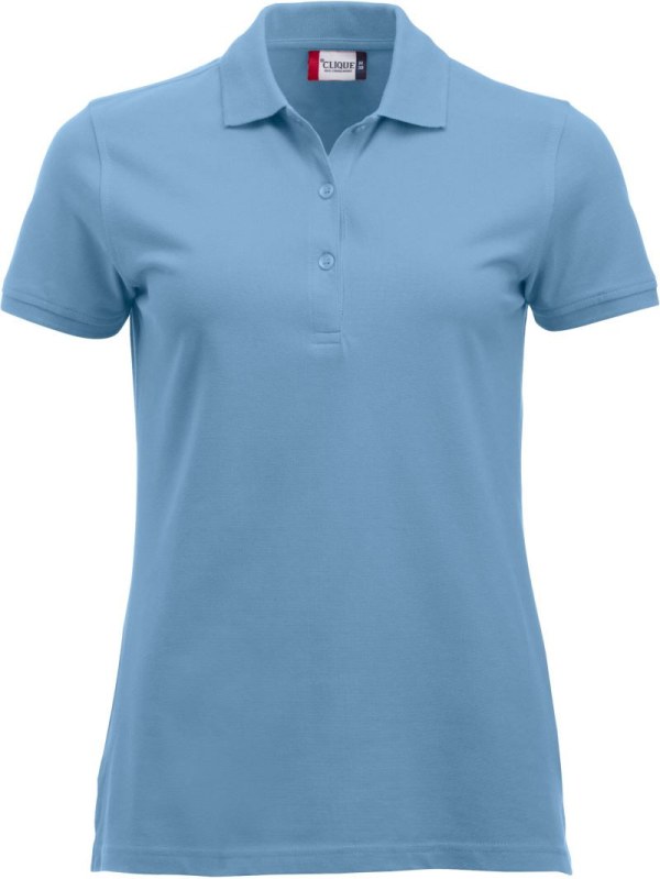 Clique Classic Marion S/S Dámské piqué polo z těžké bavlny 67.8246 light blue