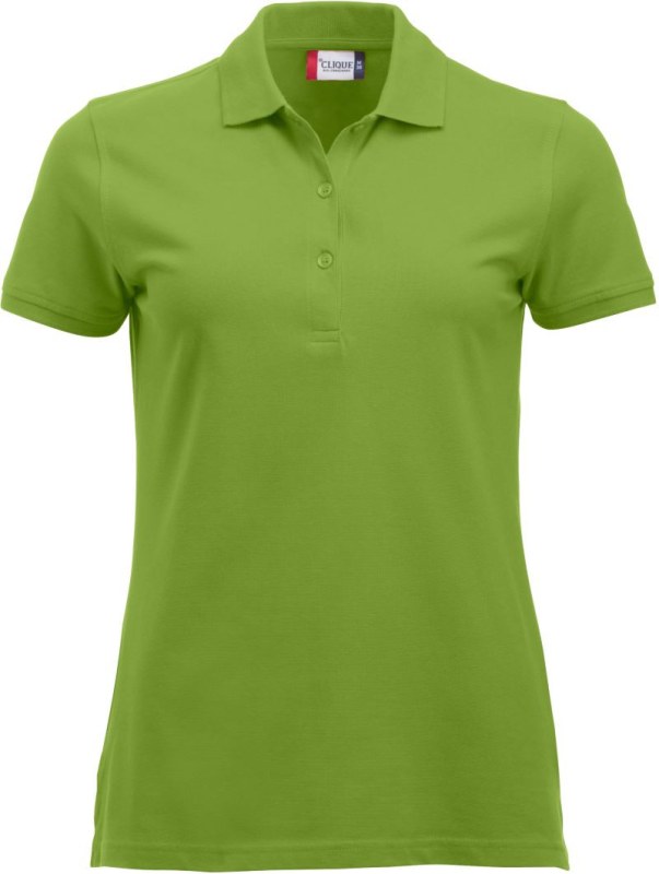 Clique Classic Marion S/S Dámské piqué polo z&nbsp;těžké bavlny 67.8246 light green - Dámské oblečení trika