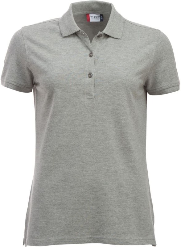 Clique Classic Marion S/S Dámské piqué polo z těžké bavlny 67.8246 grey melange