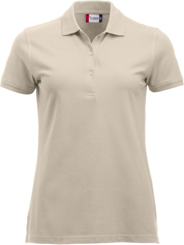 Clique Classic Marion S/S Dámské piqué polo z těžké bavlny 67.8246 light khaki