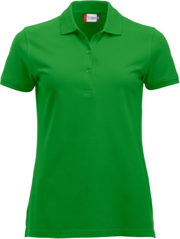 Clique Classic Marion S/S Dámské piqué polo z&nbsp;těžké bavlny 67.8246 apple green - Dámské oblečení trika