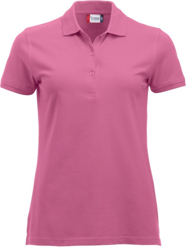 Clique Classic Marion S/S Dámské piqué polo z těžké bavlny 67.8246 bright pink
