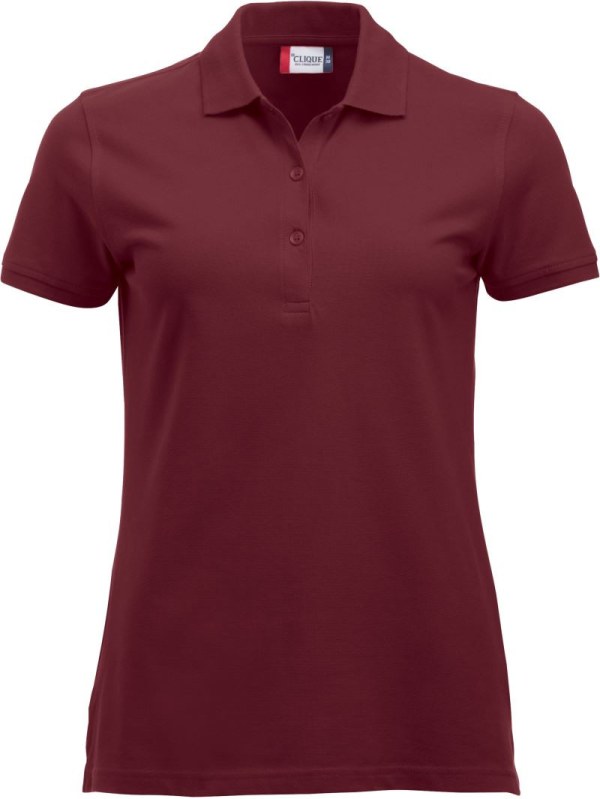Clique Classic Marion S/S Dámské piqué polo z těžké bavlny 67.8246 burgundy