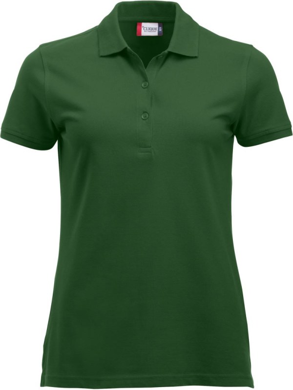 Clique Classic Marion S/S Dámské piqué polo z těžké bavlny 67.8246 bottle green