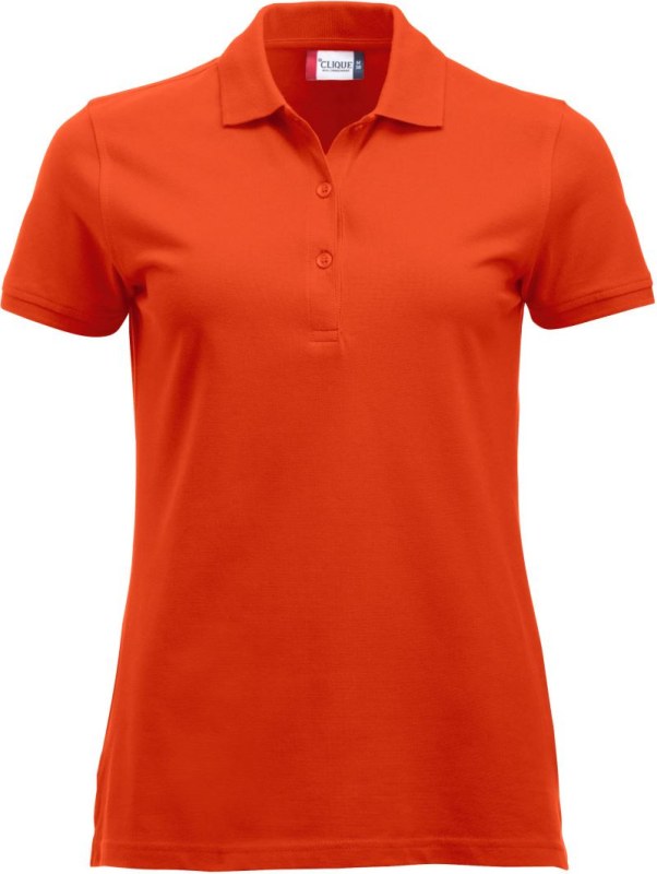 Clique Classic Marion S/S Dámské piqué polo z těžké bavlny 67.8246 blood orange