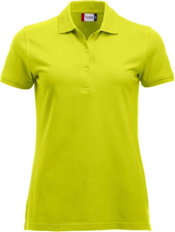 Clique Classic Marion S/S Dámské piqué polo z těžké bavlny 67.8246 visibility green