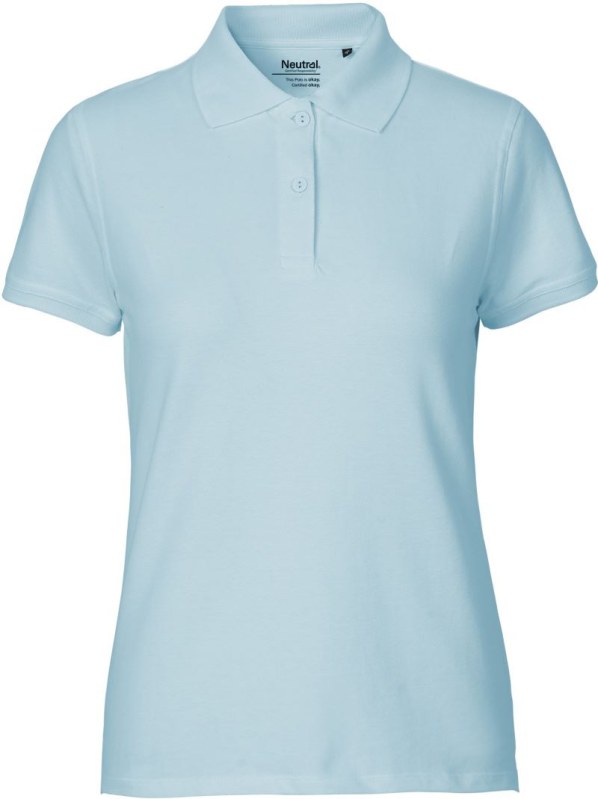 Neutral O 22980 Dámské piqué polo z bio bavlny 77.2280 light blue
