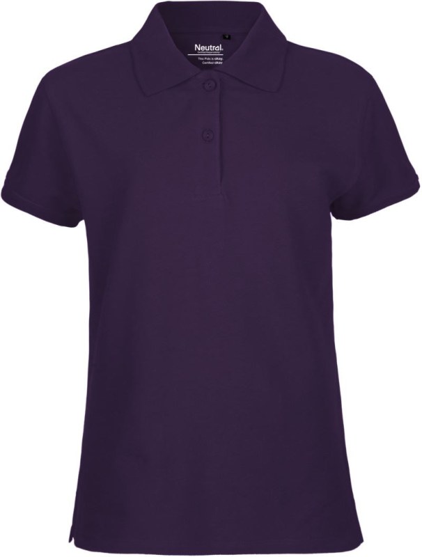 Neutral O 22980 Dámské piqué polo z bio bavlny 77.2280 purple