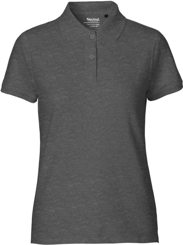 Neutral O 22980 Dámské piqué polo z bio bavlny 77.2280 dark heather