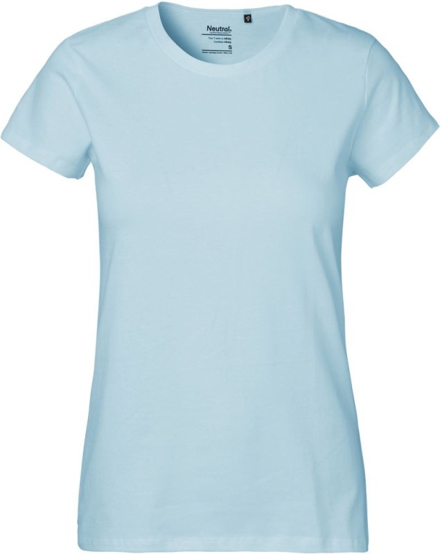 Neutral O 80001 Dámské tričko z těžké bio bavlny 77.8001 light blue