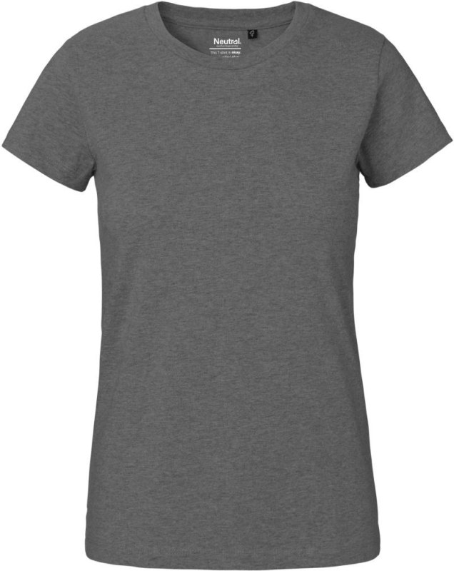 Neutral O 80001 Dámské tričko z těžké bio bavlny 77.8001 dark heather