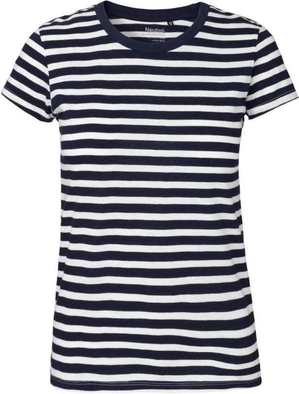 Neutral O 81001 Dámské tričko z bio bavlny 77.8101 white/navy stripe
