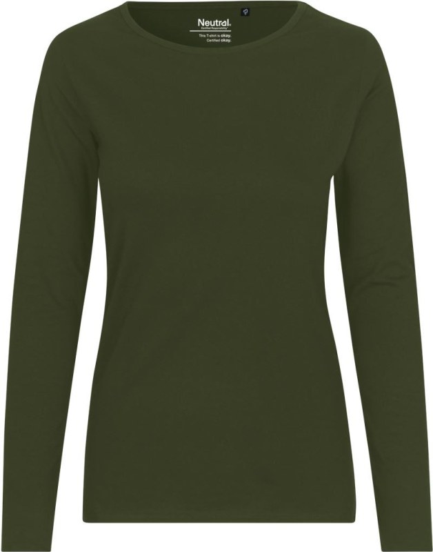 Neutral O 81050 Dámské tričko s dlouhým rukávem 77.8150 military