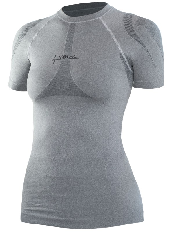 Dámské sportovní tričko s krátkým rukávem IRON-IC - šedá Barva: Šedá-IRN, Velikost