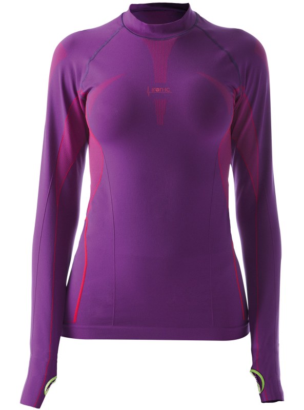 Dámské sportovní tričko s dlouhým rukávem IRON-IC - fialová Barva: Violet NY, Velikost