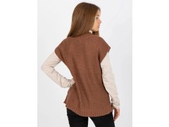 Dámská vesta D90027W90785B2 hnědá - FPrice