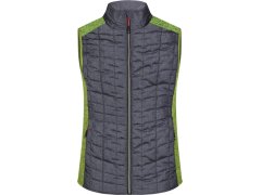 Daiber JN 739 Dámská pletená hybridní vesta 02.0739 kiwi melange/anthracite melange