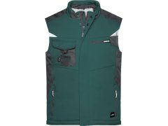 Daiber JN 825 Pracovní zimní softshellová vesta - Strong 02.0825 dark green/black