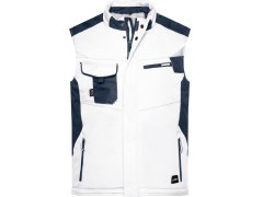 Daiber JN 825 Pracovní zimní softshellová vesta - Strong 02.0825 white/carbon