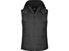 Daiber JN 1005 Dámská prošívaná vesta s kapucí 02.1005 black