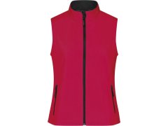 Daiber JN 1127 Dámská 2-vrstvá promo softshellová vesta 02.1127 red/black