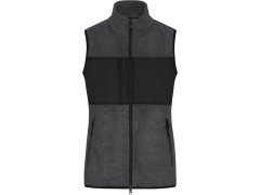 Daiber JN 1309 Dámská fleecová vesta 02.1309 dark melange/black