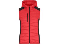 Daiber JN 1327 Dámská strečová fleecová vesta 02.1327 red/black