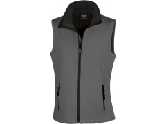 Result R 232F Dámská 2-vrstvá softshell vesta "Printable" 30.232F charcoal/black