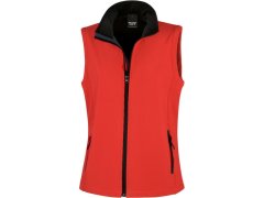 Result R 232F Dámská 2-vrstvá softshell vesta "Printable" 30.232F red/black