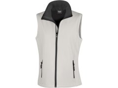 Result R 232F Dámská 2-vrstvá softshell vesta "Printable" 30.232F white/black