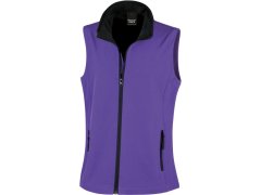 Result R 232F Dámská 2-vrstvá softshell vesta "Printable" 30.232F purple/black