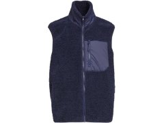 Build your Brand BY 407 Unisex fleeceová vesta "Bonded Sherpa" 56.0407 navy