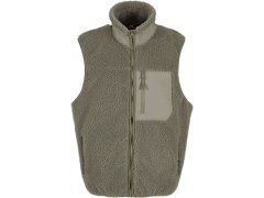 Build your Brand BY 407 Unisex fleeceová vesta "Bonded Sherpa" 56.0407 pale olive