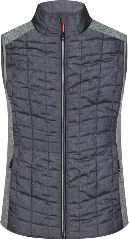 Daiber JN 739 Dámská pletená hybridní vesta 02.0739 light melange/anthracite melange - Dámské oblečení vesty