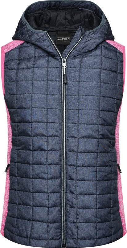 Daiber JN 767 Dámská pletená hybridní vesta 02.0767 pink melange/anthracite melange