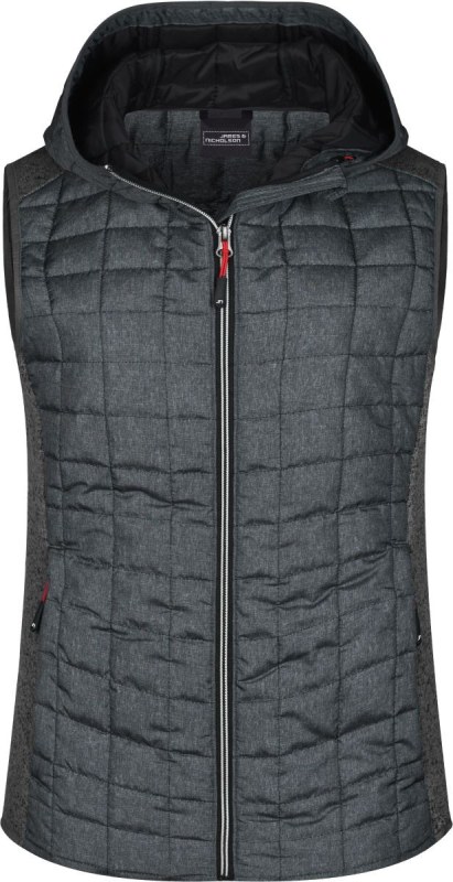 Daiber JN 767 Dámská pletená hybridní vesta 02.0767 grey melange/anthracite melange