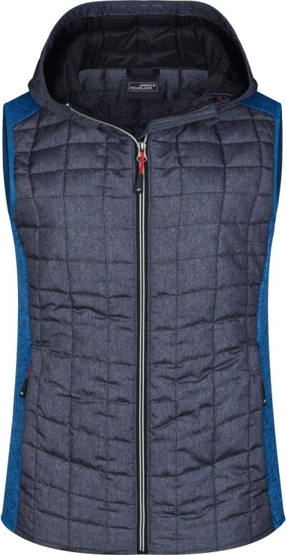 Daiber JN 767 Dámská pletená hybridní vesta 02.0767 royal melange/anthracite melange