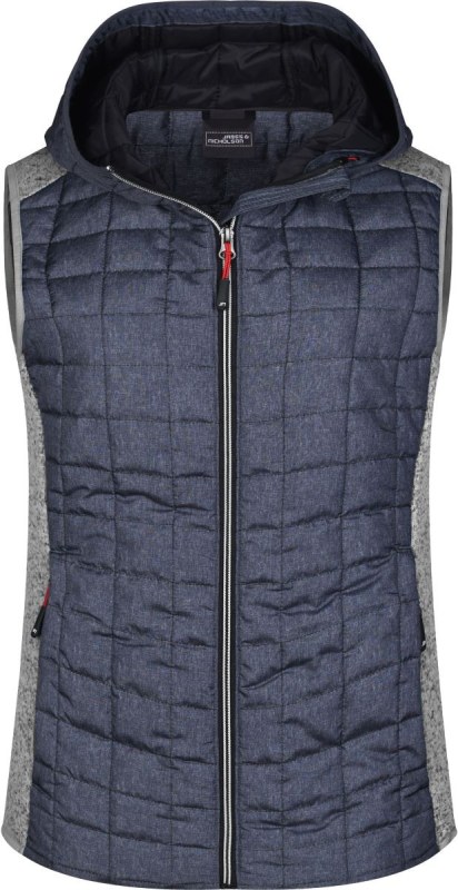 Daiber JN 767 Dámská pletená hybridní vesta 02.0767 light melange/anthracite melange