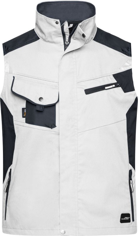 Daiber JN 822 Pracovní vesta - Strong 02.0822 white/carbon