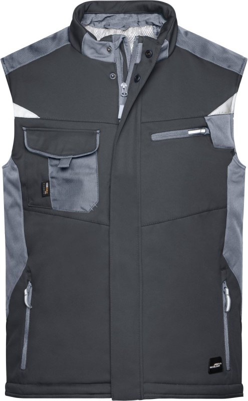 Daiber JN 825 Pracovní zimní softshellová vesta - Strong 02.0825 black/carbon - Dámské oblečení vesty