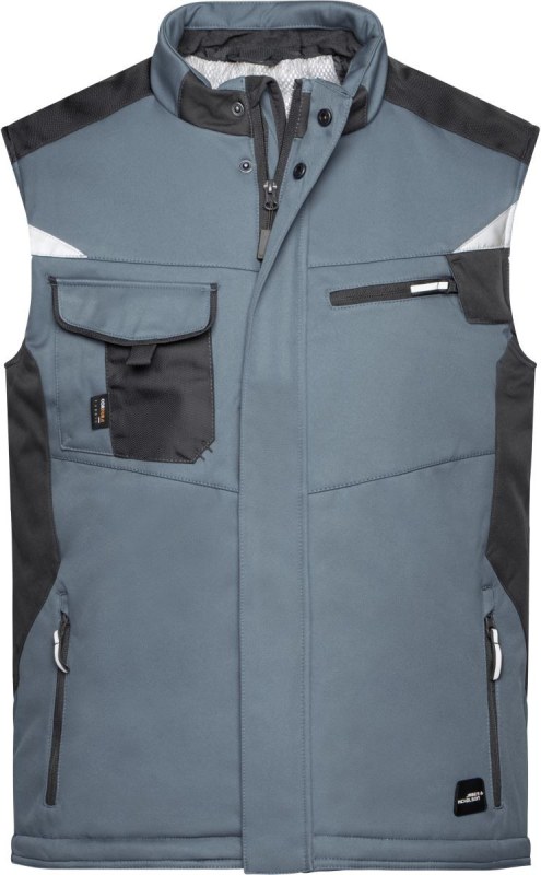 Daiber JN 825 Pracovní zimní softshellová vesta - Strong 02.0825 carbon/black - Dámské oblečení vesty