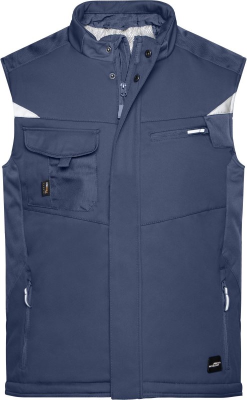 Daiber JN 825 Pracovní zimní softshellová vesta - Strong 02.0825 navy/navy