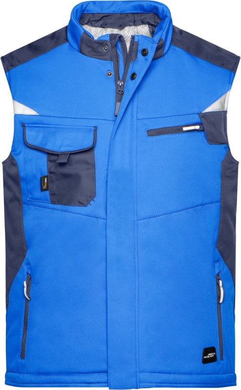 Daiber JN 825 Pracovní zimní softshellová vesta - Strong 02.0825 royal/navy