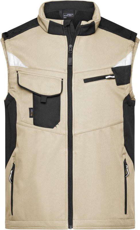 Daiber JN 845 Pracovní vesta - Strong 02.0845 stone/black - Dámské oblečení vesty