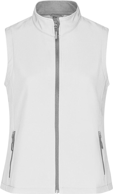 Daiber JN 1127 Dámská 2-vrstvá promo softshellová vesta 02.1127 white/white