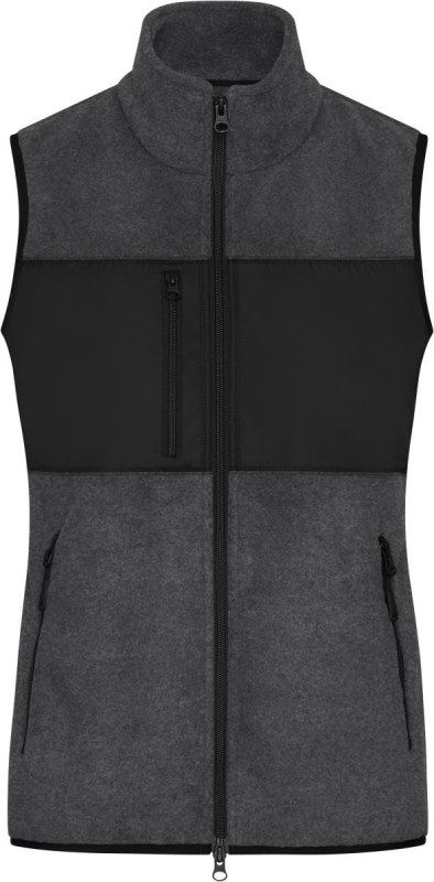 Daiber JN 1309 Dámská fleecová vesta 02.1309 dark melange/black