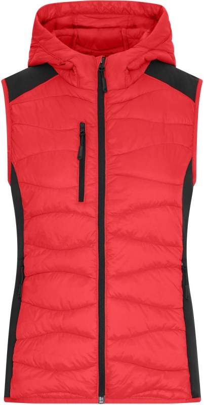 Daiber JN 1327 Dámská strečová fleecová vesta 02.1327 red/black